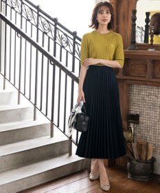 ANY SIS 【UVカット・アンチピリング・洗える】ウーステッドエステル  プリーツスカート