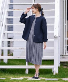 Tiaclasse ダイバー素材ノーカラージャケット