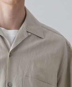 UNFILO MENS ライトリネン オープンカラーシャツ [23年春夏商品]