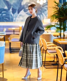 Tiaclasse ダイバー素材ノーカラージャケット