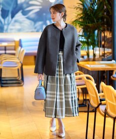 Tiaclasse ダイバー素材ノーカラージャケット