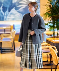 Tiaclasse ダイバー素材ノーカラージャケット