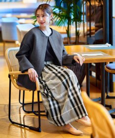 Tiaclasse ダイバー素材ノーカラージャケット