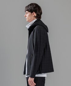 JOSEPH HOMME グレンチェックジャガードストレッチ  フ―ディーブルゾン