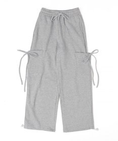 WEGO 【ウエストゴム】リボンカーゴスウェットパンツ