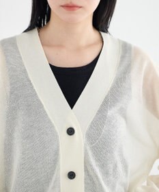 earth music&ecology シアーＶネックカーディガン