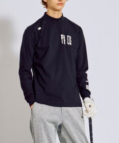PW CIRCULUS 【裏起毛であたたか】【MEN】WAVY LOGO  裏起毛ロングスリーブモックネックT ゴルフ