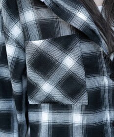 WEGO 裏毛フードチェックシャツ