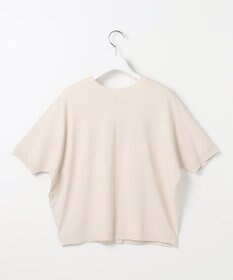 自由区 【前後着用可能】クレープストレッチドルマンスリーブ ニット