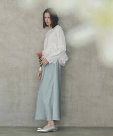 YECCA VECCA パール釦ラッフルカーディガン