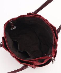 Y'SACCS ドットジャガードポーチ付きトートバッグ