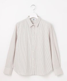 J.PRESS LADIES L 【洗える】BEZコットンナイロン ストライプ シャツカラー ブラウス