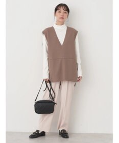 earth music&ecology ＳＥＴ２点圧縮風ポンチベスト＋リブタートル