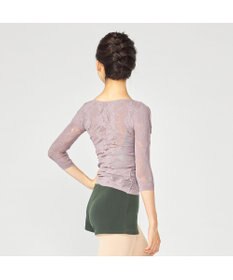 Chacott 【ノーソーイングニット】シアーレースボートネックトップ