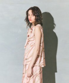 GRACE CONTINENTAL チェーンプリントボウタイブラウス