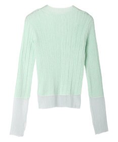 earth music&ecology シアー配色リブプルオーバー