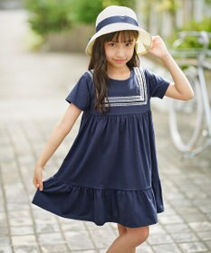組曲 KIDS 【UVカット】【150-160㎝】セーラーレース ワンピース