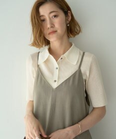 YECCA VECCA 【前後2way】レースアップキャミワンピース