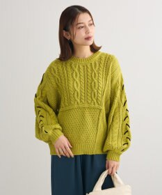 Green Parks 変形ケーブルニットプルオーバー