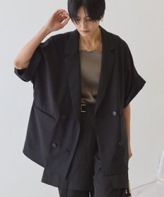 AMERICAN HOLIC 【先行予約】【イージーケア】リネンライク半袖ジャケット