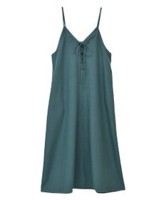 YECCA VECCA 【前後2way】レースアップキャミワンピース