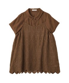 Green Parks ＳＥＴ２点刺しゅうキャミ＋シャツ