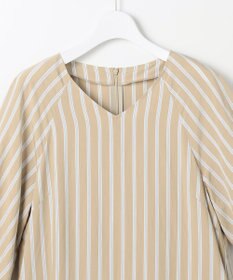 自由区 L 【17号サイズまで展開】ビスコースナイロンドビーストライプ ワンピース