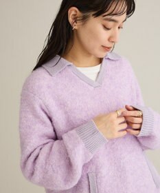 CRAFT STANDARD BOUTIQUE 配色Vネックニットプルオーバー