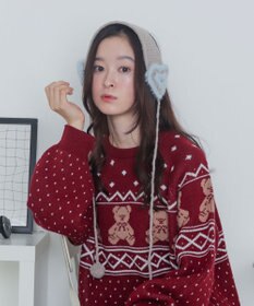 WEGO ハートニットイヤーマフ