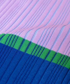 COQ CACTUS カラーブロックリブニット