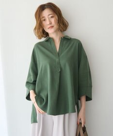 YECCA VECCA バルーン袖スキッパーシャツ