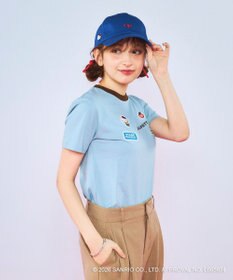 OP／FILA 【Ocean Pacific×ハローキティ】ワッペンリンガーチビTシャツ