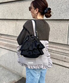 LA BAGAGERIE LA BAGAGERIE×chiyo ポーチ付きフリルエコバッグ