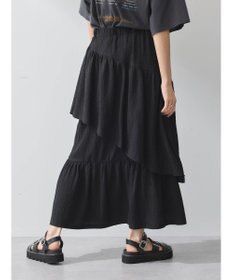 earth music&ecology カットティアードスカート