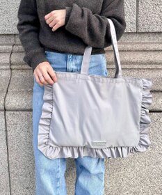 LA BAGAGERIE LA BAGAGERIE×chiyo ポーチ付きフリルエコバッグ