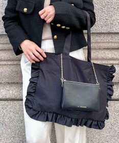 LA BAGAGERIE LA BAGAGERIE×chiyo ポーチ付きフリルエコバッグ