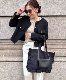 LA BAGAGERIE LA BAGAGERIE×chiyo ポーチ付きフリルエコバッグ