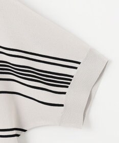 J.PRESS LADIES L 【洗える】レーヨンエリートストレッチ ボーダー ドルマン ニット