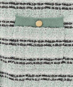 自由区 【洗える】カラーミックスツイードニット カーディガン