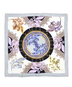 Marca ＜秋の新柄＞【Marcaオリジナル】サークルペイズリー  大判 シルクツイル スカーフ