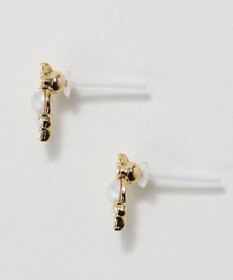 Phoebe <オンワード限定セット>金属アレルギー対応クイーンパールビジューセラミックポストピアス×クロスカーブパールビジューブローチ