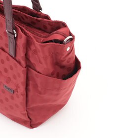 Y'SACCS ドットジャガードポーチ付きトートバッグ