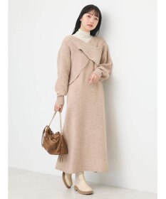 earth music&ecology Ｓｅｔ２点クロスニット＋ノースリーブニットワンピース