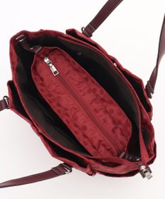 Y'SACCS ドットジャガードポーチ付きトートバッグ