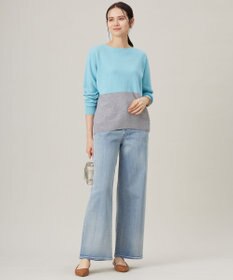 自由区 S 【洗える】セミウーステッドウールボートネック ニット