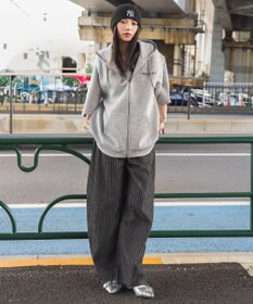 WEGO 【ユニセックス着用ITEM/MLサイズ展開】ストレートラインZIPパーカー(SS)
