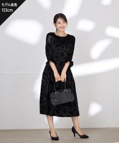 Tiaclasse 【安田美沙子さん着用・洗える】フラワーフロッキーワンピース