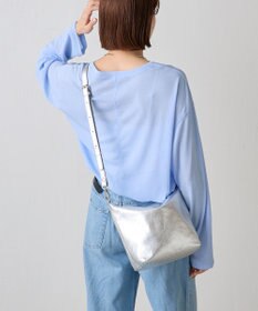 russet ソフトレザーシンプルショルダーバッグ【silver】(CE-1462)