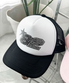 WEGO ナンバリングラインストーンメッシュキャップ