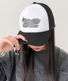 WEGO ナンバリングラインストーンメッシュキャップ